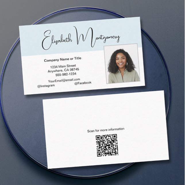 Cartão De Visita Foto da mídia social moderna (Criador carregado)