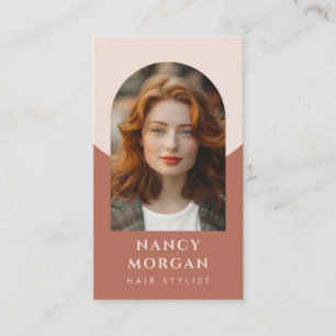 Cartão De Visita Foto de arco estilista de cabelo moderno Código QR