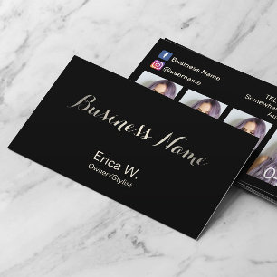 Cartão De Visita Foto de beleza personalizada de mídia social Hair