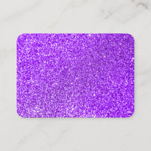 Cartão De Visita Foto de Brilho Roxo Faux