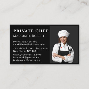 Cartão De Visita Foto de Catering do Cook Restaurante do Chef Profi