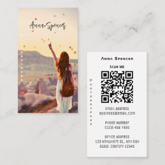 Cartão De Visita Foto de Cheio de fotografia minimalista simples