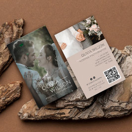 Cartão De Visita Foto de Cheio Fotografia de Casamento para Moderno