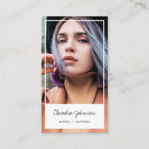 Cartão De Visita Foto de dançarina de modelo de ator de quadro bran