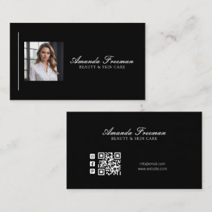 Cartão De Visita Foto de layout de beleza e cuidado com a pele lega