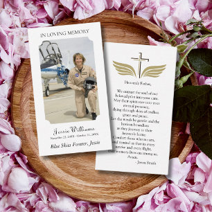 Cartão De Visita Foto de Memória de Amor Oração de Funeral Memorial