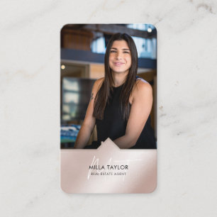 Cartão De Visita Foto de Monograma de Imóveis Modernos Profissionai