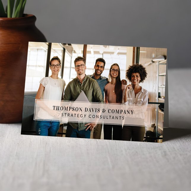 Cartão De Visita Foto de negócios mínima e profissional para funcio (Minimal & Professional Employee Business Photo Business Card)