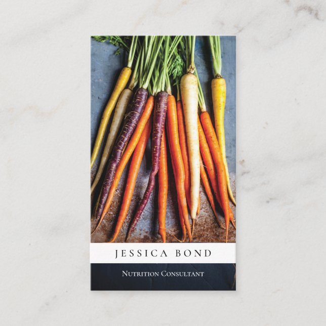 Cartão De Visita Foto de Nutrição de comida (Frente)