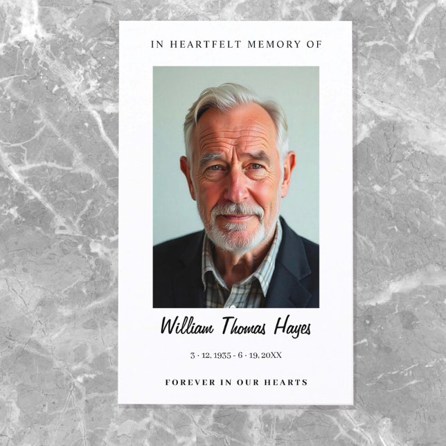 Cartão De Visita Foto de oração funerária moderna e simples (Criador carregado)