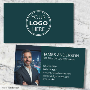Cartão De Visita Foto de Perfil de Logo Profissional Minimalista Ve