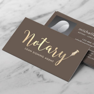 Cartão De Visita Foto do agente de assinatura de empréstimo notário