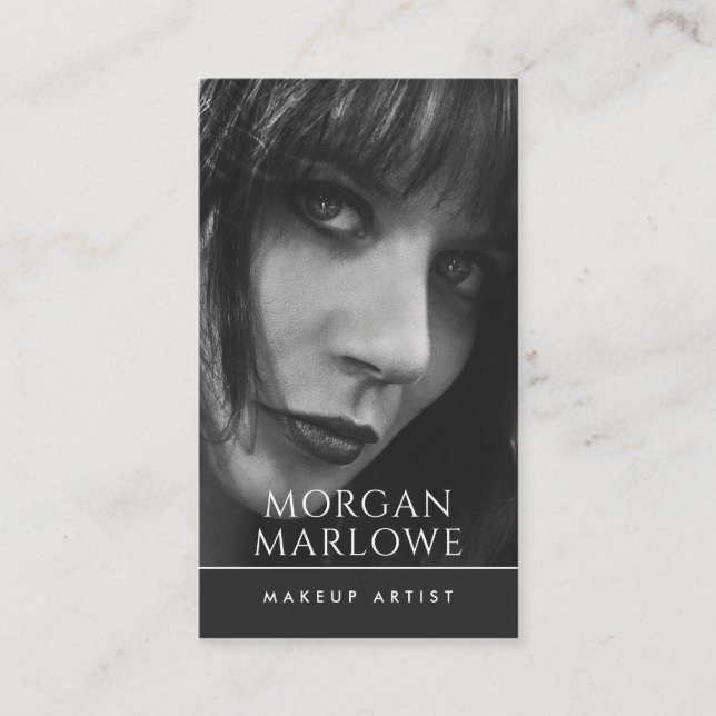 Cartão De Visita Foto do artista minimalista moderno (Frente)