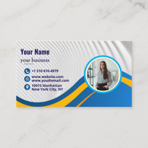 Cartão De Visita Foto do código QR profissional mínimo moderno