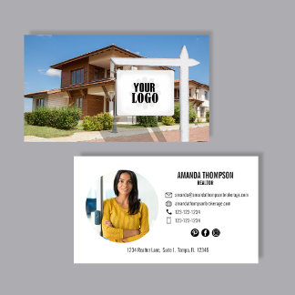 Cartão De Visita Foto do Funcionário Profissional de Imóveis