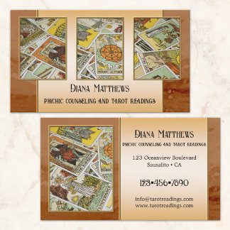 Cartão De Visita Foto do Leitor de Tarot Intuitive Clairvoyant