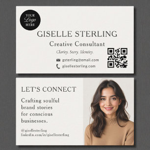 Cartão De Visita Foto do logotipo profissional mínimo moderno e ele