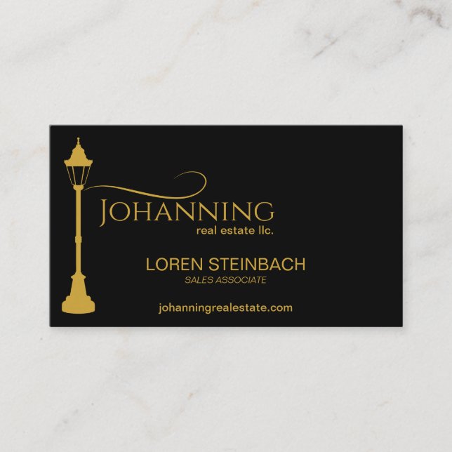 Cartão De Visita Foto do Posto Lamp Imobilizado (Frente)