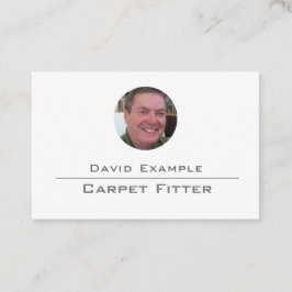 Cartão De Visita Foto do titular em um instalador de carpetes