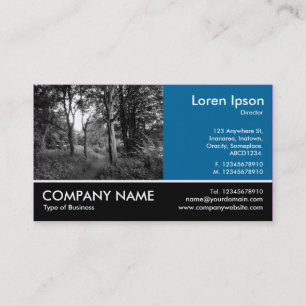 Cartão De Visita Foto Fotografada - Azul do Deserto - Na Floresta