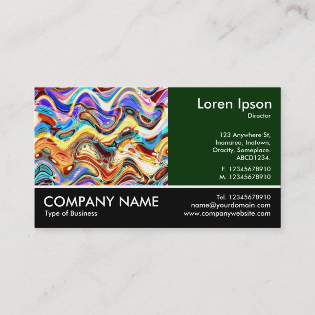 Cartão De Visita Foto Fotografada - Verde-escuro - Combinação de co (Frente)