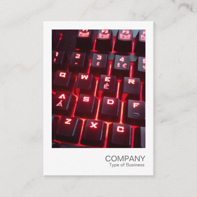 Cartão De Visita Foto instantânea - Teclado brilhante (Frente)
