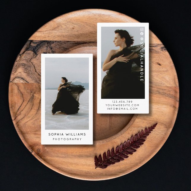 Cartão De Visita Foto mínima profissional moderna 2 (Criador carregado)