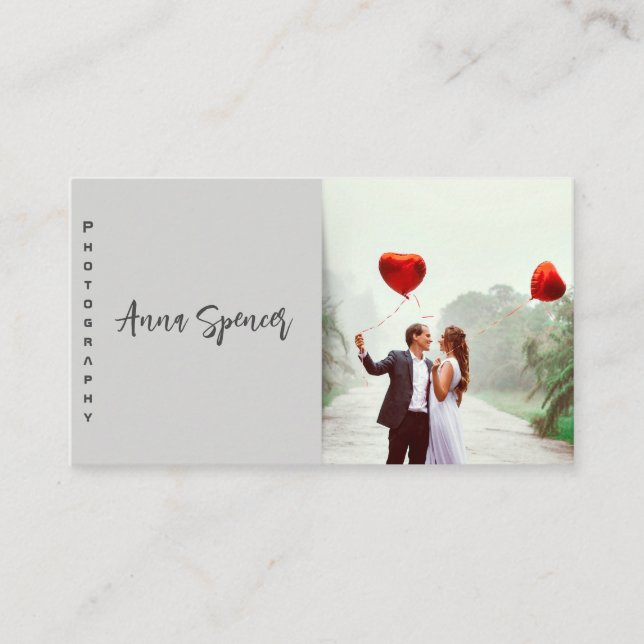 Cartão De Visita Foto minimalista simples (Frente)