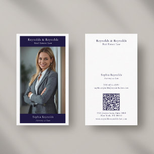 Cartão De Visita Foto Moderna de Networking Corporativo Profissiona