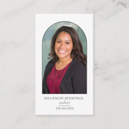 Cartão De Visita Foto Moderna - Mínimo Branco