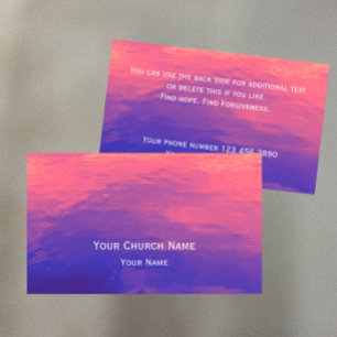 Cartão De Visita Foto original do Pastor da Igreja Cristã