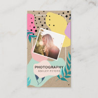 Foto pastel de kraft das formas tropicais da