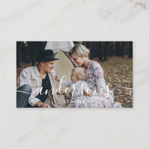 Cartão De Visita Foto personalizada com nome de família e ano esta