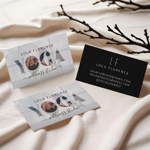 Cartão De Visita Foto personalizada da camada mínima de texto em n