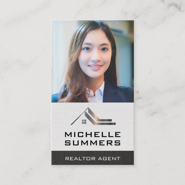 Cartão De Visita Foto personalizada de empresa | Empresa (Frente)