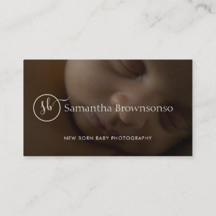 Cartão De Visita Foto personalizada de pediatra de bebê recém-nasci