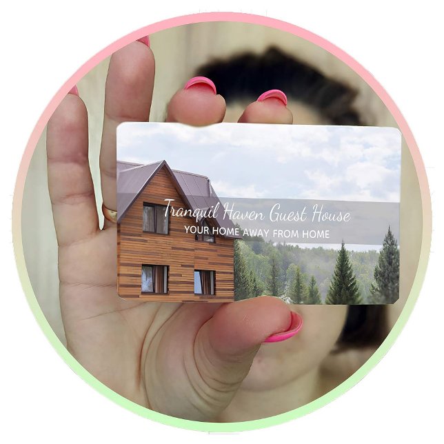Cartão De Visita Foto personalizada do convidado (Guest House Business Cards)