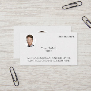 Cartão De Visita Foto personalizada do na moda