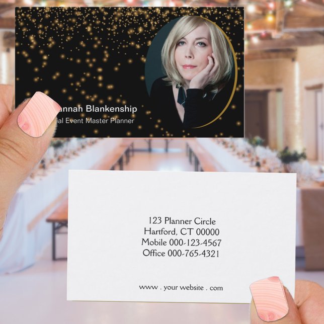 Cartão De Visita Foto Personalizada do Planejador Profissional Dour (Criador carregado)