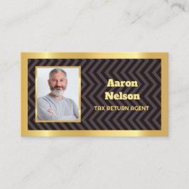 Cartão De Visita Foto Personalizada do Preparador de Imposto