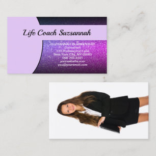 Cartão De Visita Foto personalizada - Roxo de folga profissional