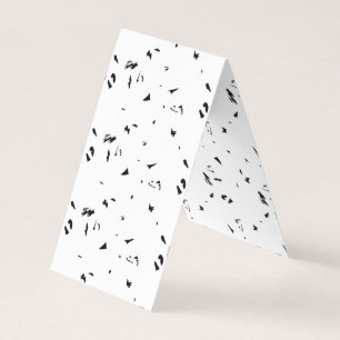 Cartão De Visita Foto preta e branca de um bando de aves