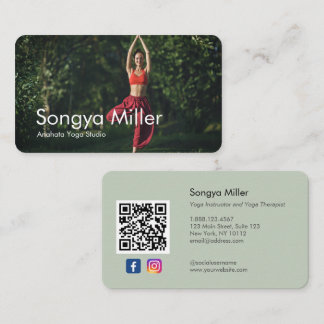 Cartão De Visita Foto: Professor de Yoga Terapêutica Pessoal de Tre