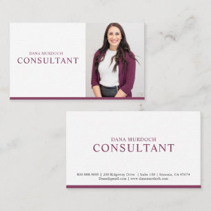 Cartão De Visita Foto Profissional de Consultor Moderno