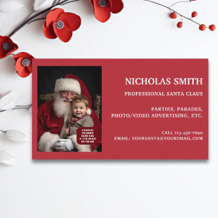Cartão De Visita Foto profissional de Papai Noel de Natal
