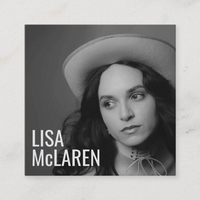 Cartão de visita - Foto profissional e código QR (Frente)