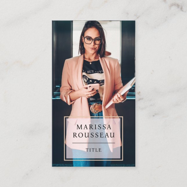 Cartão De Visita Foto profissional mínima moderna (Frente)