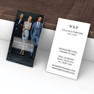 Cartão De Visita Foto profissional mínima para prata