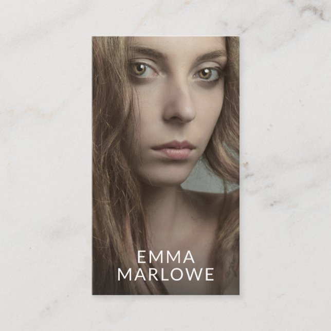 Cartão De Visita Foto profissional minimalista moderna (Frente)