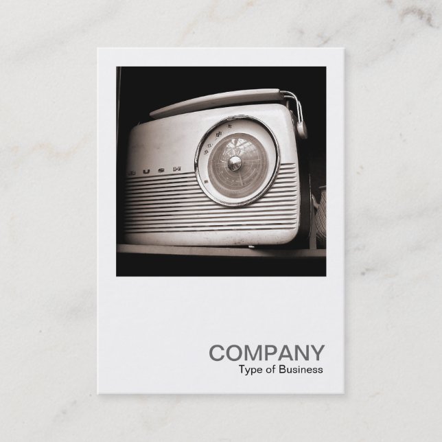 Cartão De Visita Foto quadrada 0118 - Old Radio (Rádio antiga) (Frente)